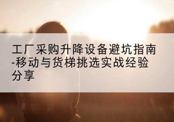甘谷移动式升降机怎么选-工厂采购升降设备避坑指南-移动与货梯挑选实战经验分享